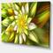 Designart - Huge Yellow Fractal Flower - Floral Canvas Art Print